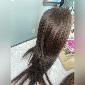New Brown Hair Topper 18”